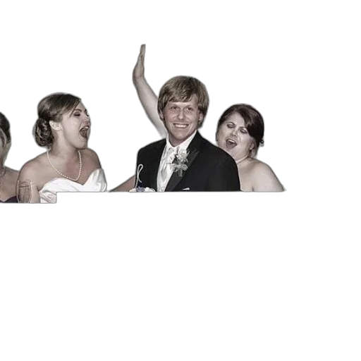 staff, bride, groom, celebrate transparent PNG cut-out