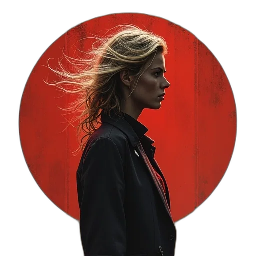 jacket, face, hair, staff transparent PNG cut-out
