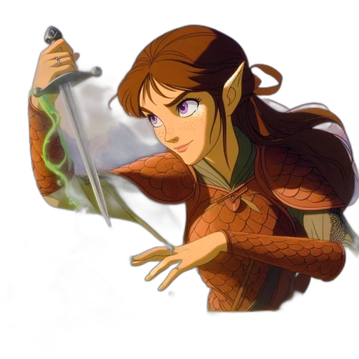 dragon, sword, staff, weapon transparent PNG cut-out