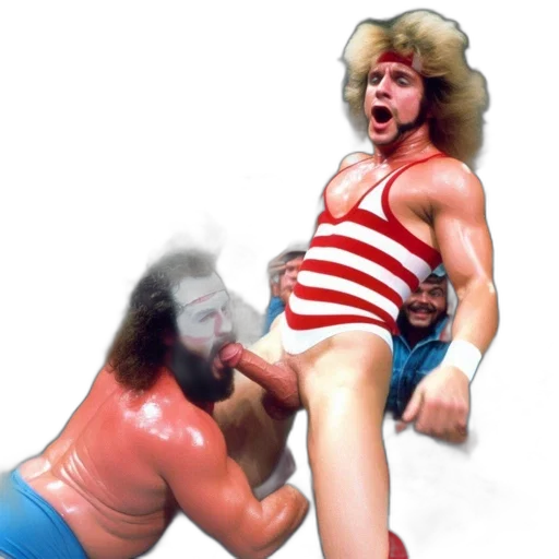 concept art, fire, two, wrestlers transparent PNG cut-out