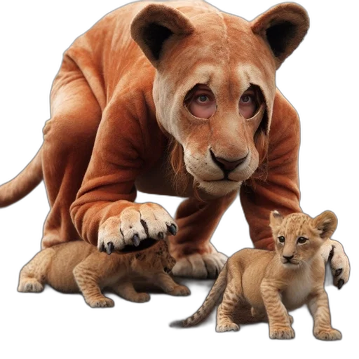 animal, concept art, photorealistic, 3d render transparent PNG cut-out