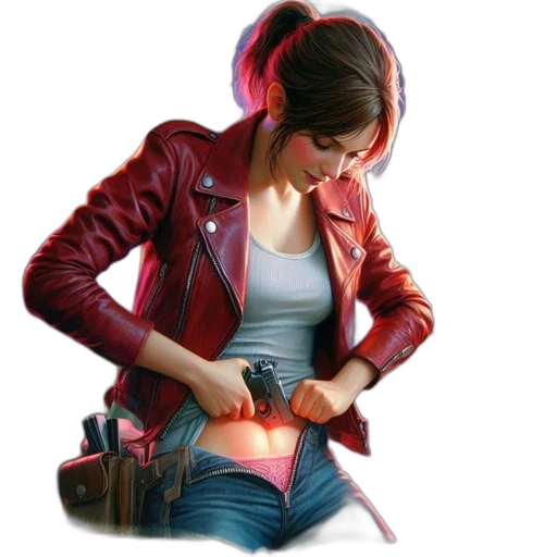 jacket, jewelry, photorealistic, concept art transparent PNG cut-out