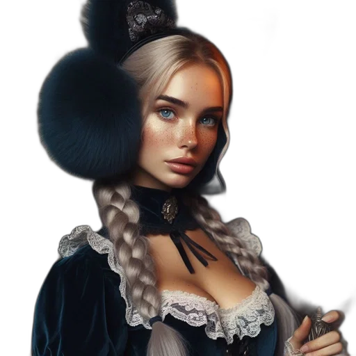 hat, dress, staff, face transparent PNG cut-out