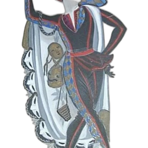staff, dress, mask, crown transparent PNG cut-out