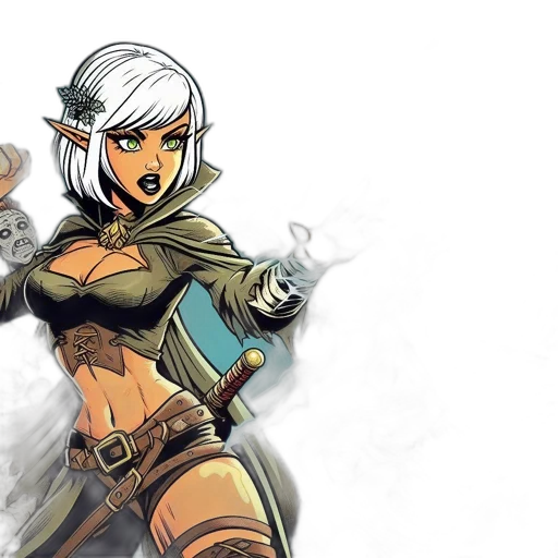 comic book art, concept art, fantasy art, pixel art transparent PNG cut-out