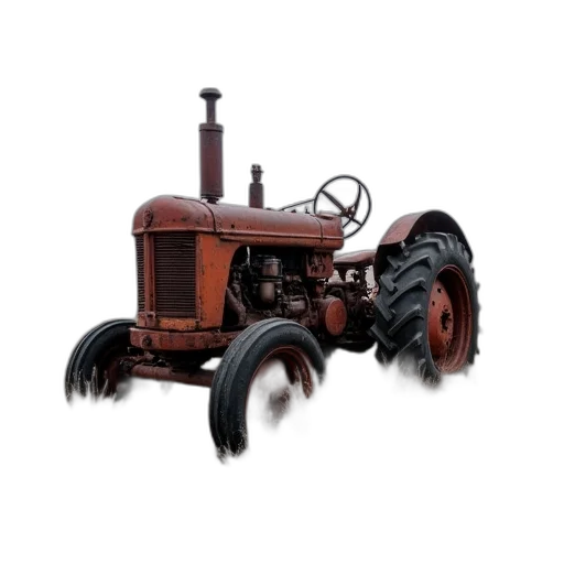 car, photorealistic, old, rusted transparent PNG cut-out