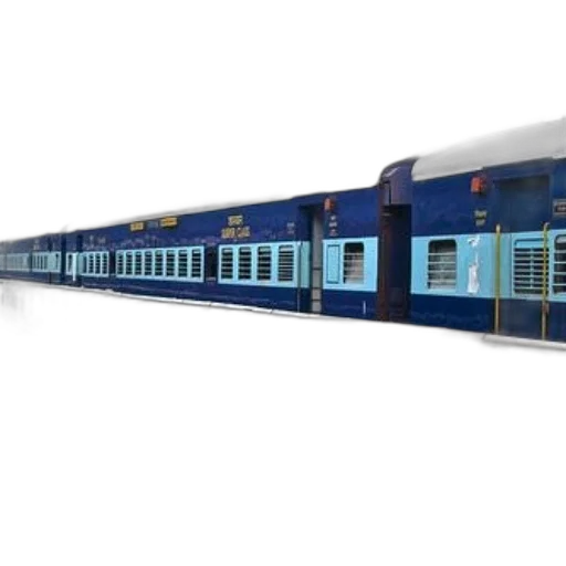 3d render, blue, train, white transparent PNG cut-out