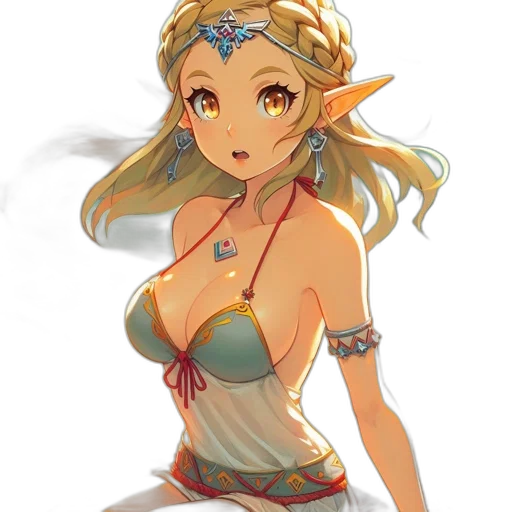 dress, crown, staff, jewelry transparent PNG cut-out