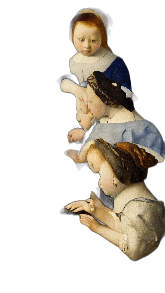 hat, jewelry, staff, oil painting transparent PNG cut-out