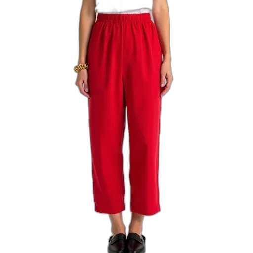red, woman, standing, her transparent PNG cut-out