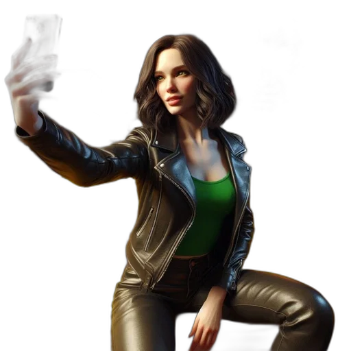 jacket, weapon, concept art, comic book art transparent PNG cut-out