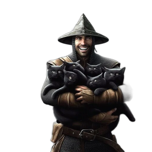 staff, hat, sword, weapon transparent PNG cut-out