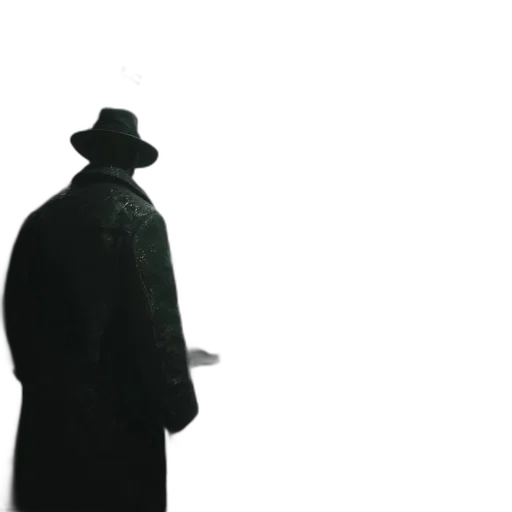 hat, jacket, staff, robot transparent PNG cut-out