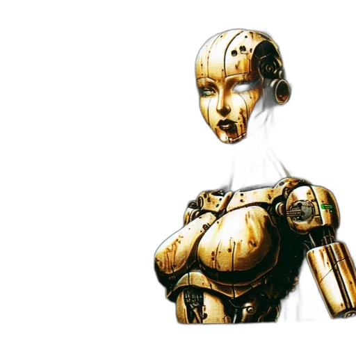robot, face, mask, concept art transparent PNG cut-out