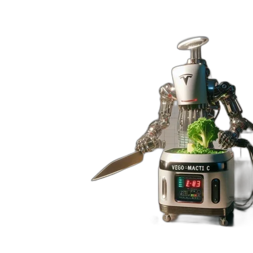 robot, weapon, staff, 3d render transparent PNG cut-out