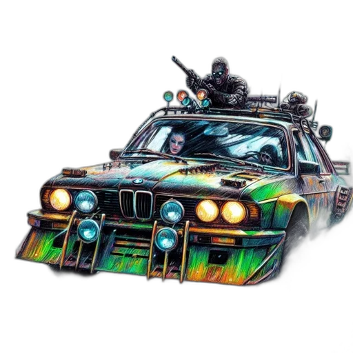 car, weapon, robot, concept art transparent PNG cut-out