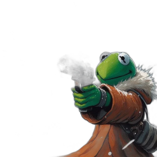 dragon, weapon, jacket, staff transparent PNG cut-out