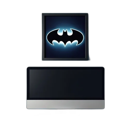3d render, framed, picture, batman transparent PNG cut-out