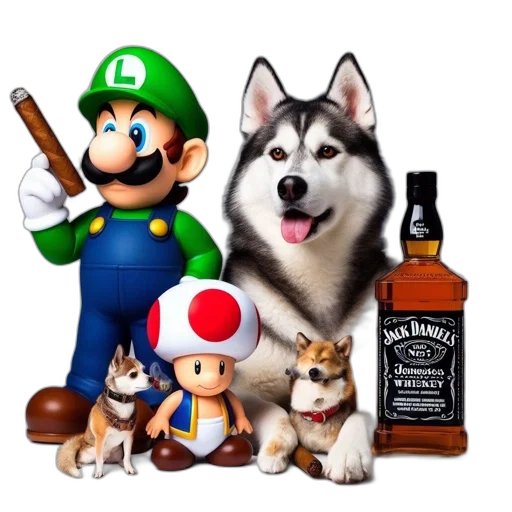 animal, bottle, staff, pixel art transparent PNG cut-out