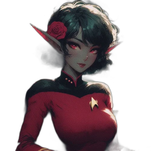 staff, dress, flower, crown transparent PNG cut-out