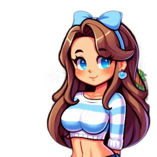 dress, pixel art, anime, cartoon transparent PNG cut-out