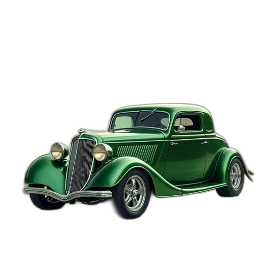 car, 3d render, photorealistic, old transparent PNG cut-out