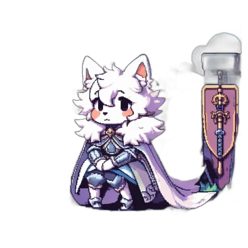 bottle, staff, dragon, pixel art transparent PNG cut-out