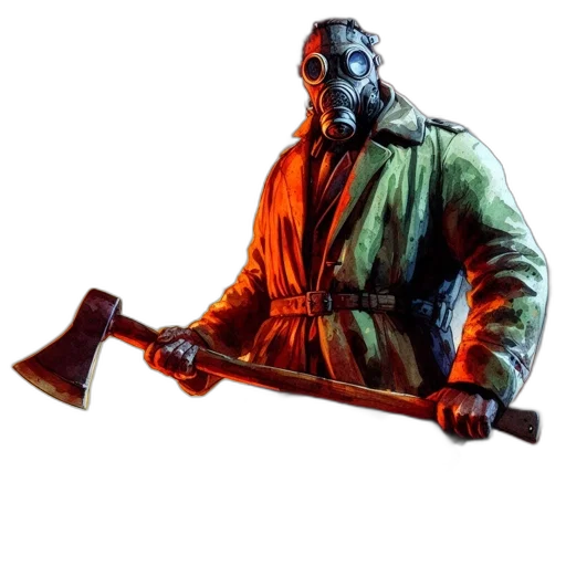 staff, mask, weapon, jacket transparent PNG cut-out