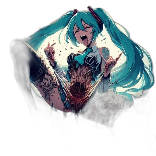creature, weapon, dragon, hair transparent PNG cut-out