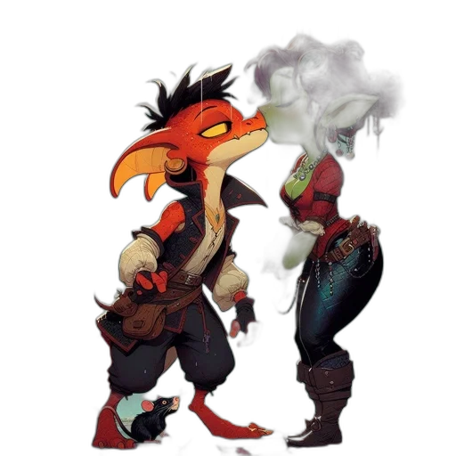 dragon, mask, staff, animal transparent PNG cut-out