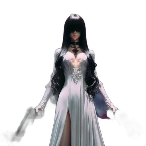 dress, staff, concept art, fantasy art transparent PNG cut-out