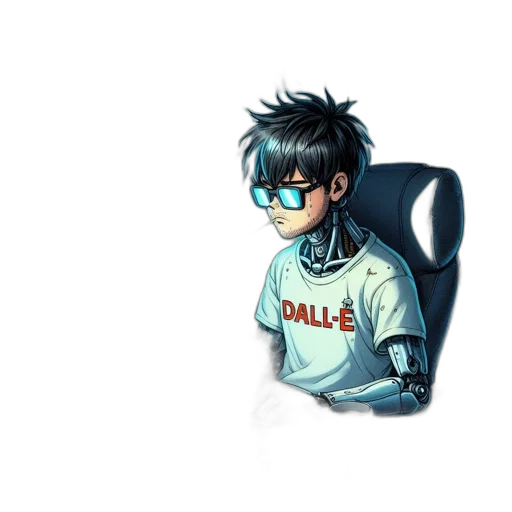 robot, jacket, pixel art, concept art transparent PNG cut-out