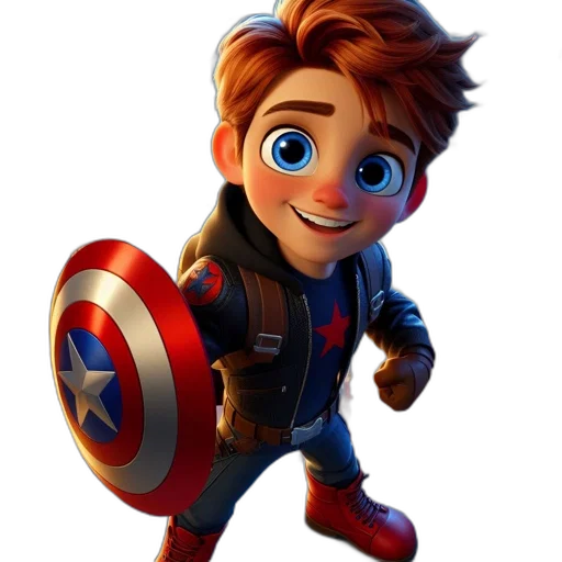 3d render, comic book art, concept art, cartoon transparent PNG cut-out