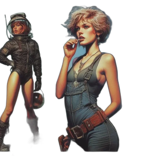 concept art, comic book art, cyberpunk, pixel art transparent PNG cut-out