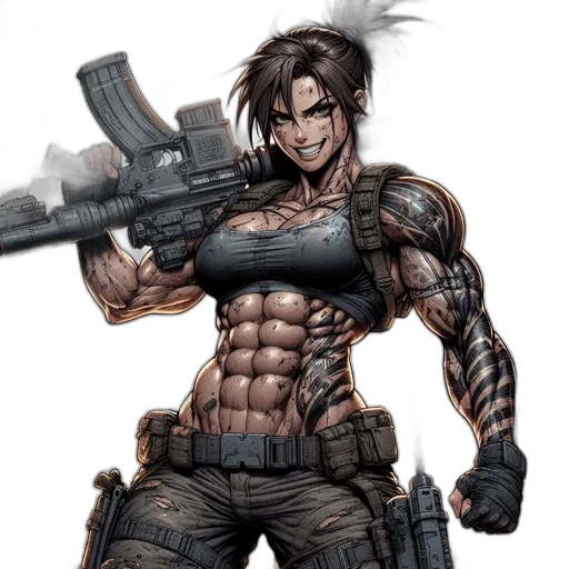 weapon, comic book art, concept art, cyberpunk transparent PNG cut-out