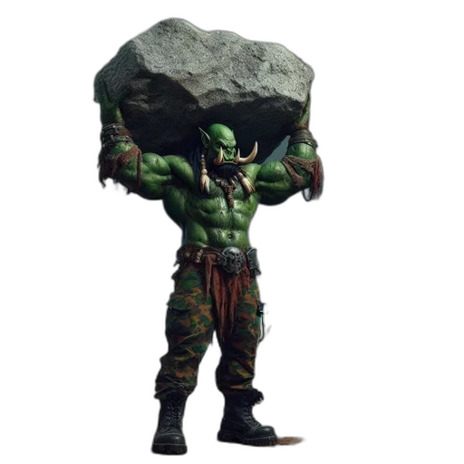 weapon, creature, staff, animal transparent PNG cut-out