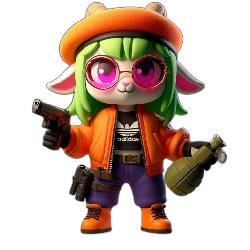 weapon, jacket, staff, concept art transparent PNG cut-out