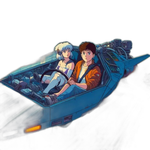jacket, car, concept art, anime transparent PNG cut-out