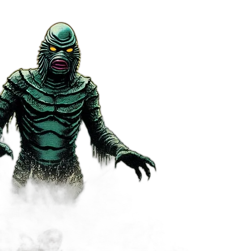 comic book art, concept art, fantasy art, green transparent PNG cut-out
