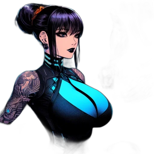 robot, dress, cyberpunk, concept art transparent PNG cut-out