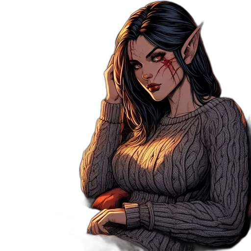 fantasy art, concept art, comic book art, pixel art transparent PNG cut-out