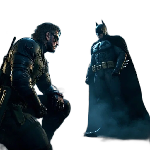 concept art, comic book art, 3d render, two transparent PNG cut-out