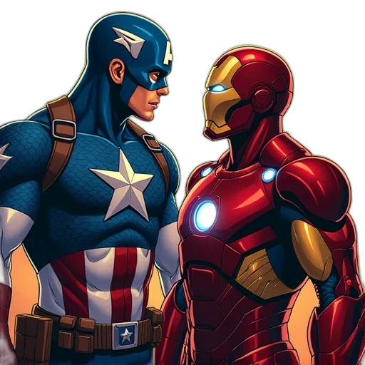 comic book art, concept art, cartoon, iron transparent PNG cut-out