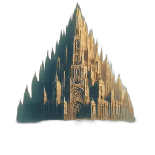 crown, hat, building, 3d render transparent PNG cut-out