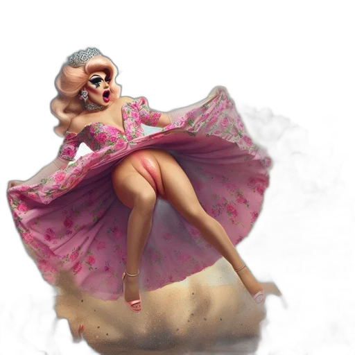dress, 3d render, concept art, fantasy art transparent PNG cut-out