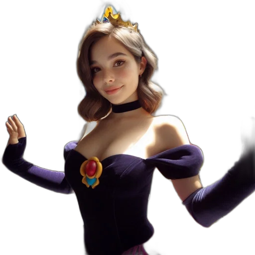 crown, dress, jewelry, staff transparent PNG cut-out