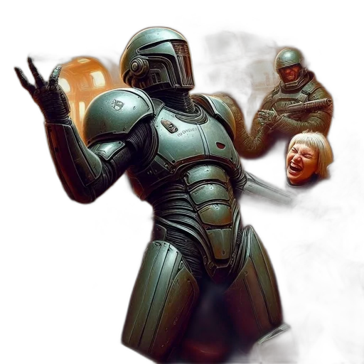robot, creature, concept art, comic book art transparent PNG cut-out