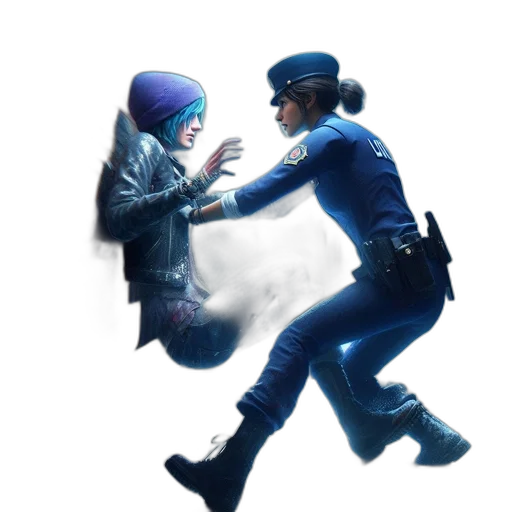 weapon, jacket, staff, mask transparent PNG cut-out