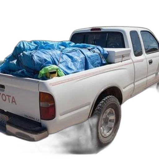car, white, toyota, pickup transparent PNG cut-out