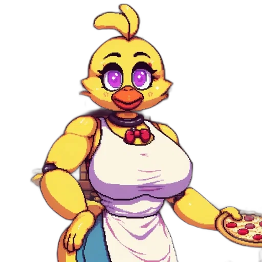 food, dress, staff, pixel art transparent PNG cut-out